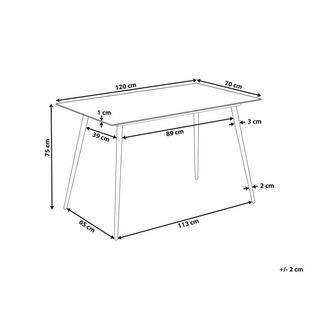 Beliani Esstisch aus Sicherheitsglas Glamourös MULGA  