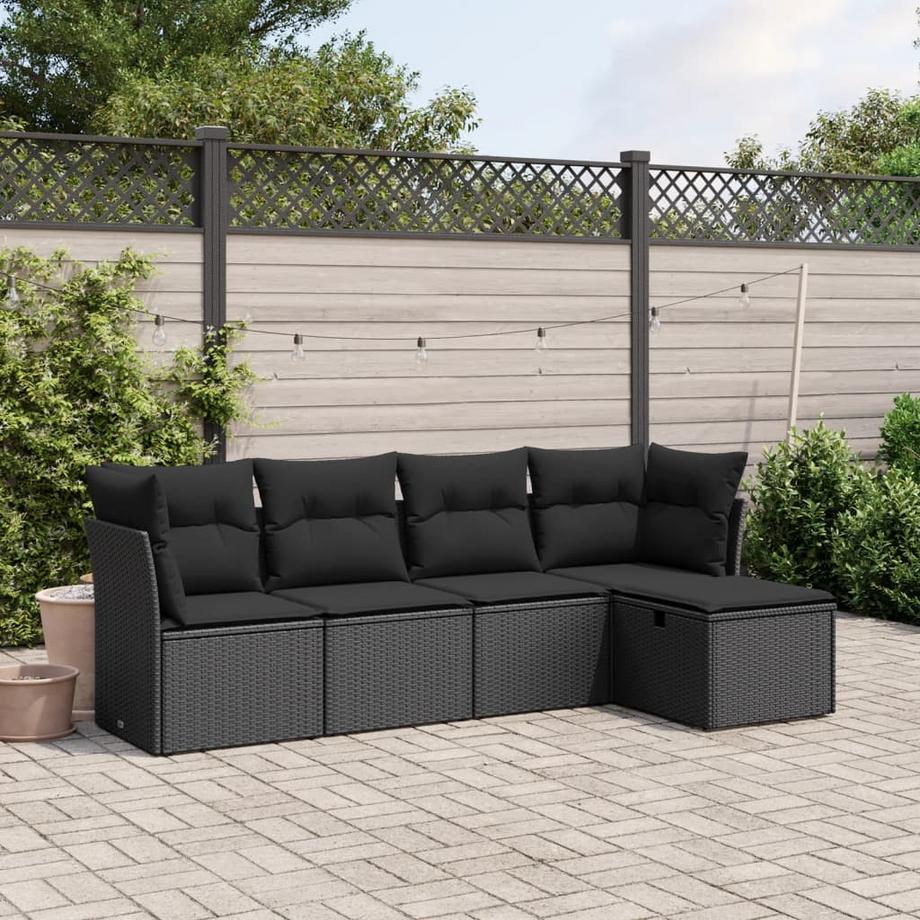 VidaXL set divano da giardino Polirattan  