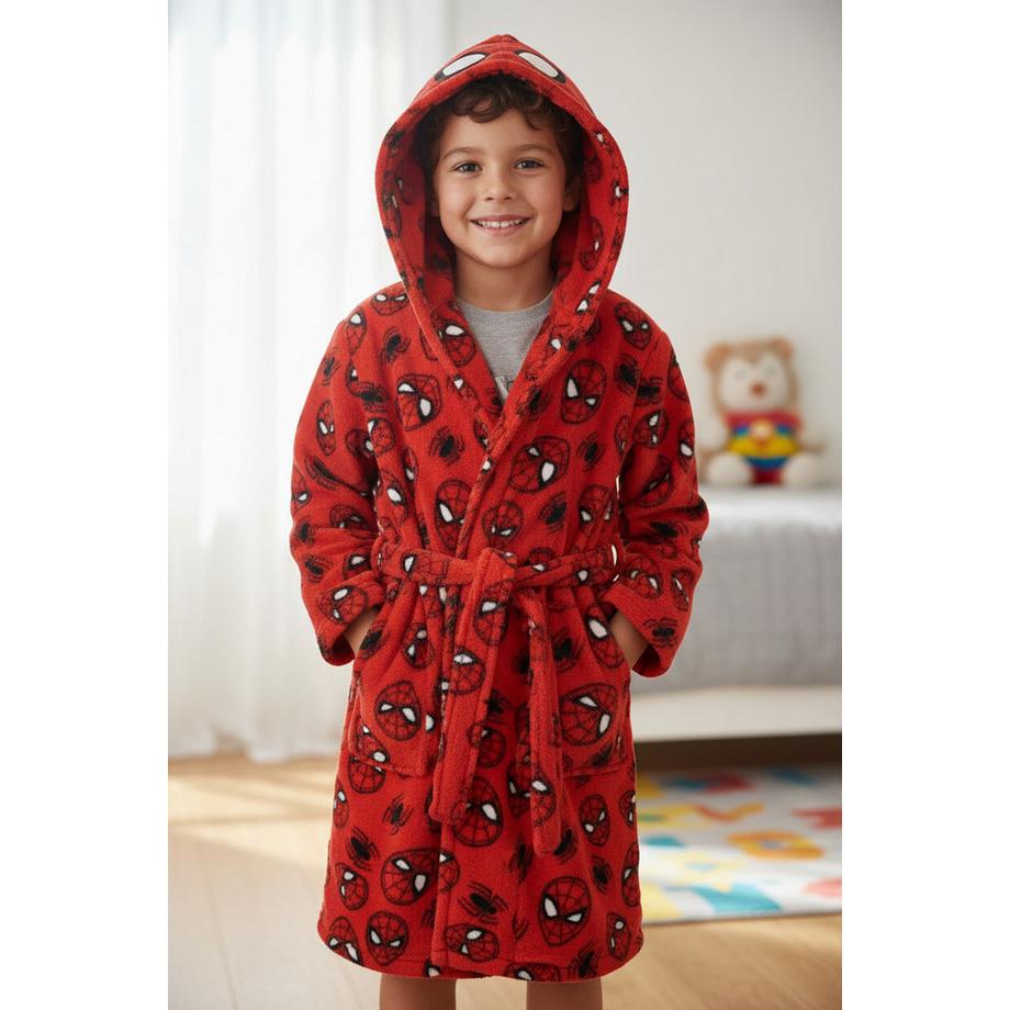 Disney Peignoir Enfant Spiderman en Polaire à Capuche  