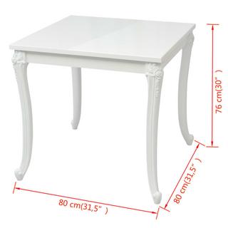 VidaXL Table de salle à manger laquée mdf  