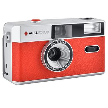 AgfaPhoto 603001 Filmkamera Kompakt-Filmkamera 35 mm Rot, Silber