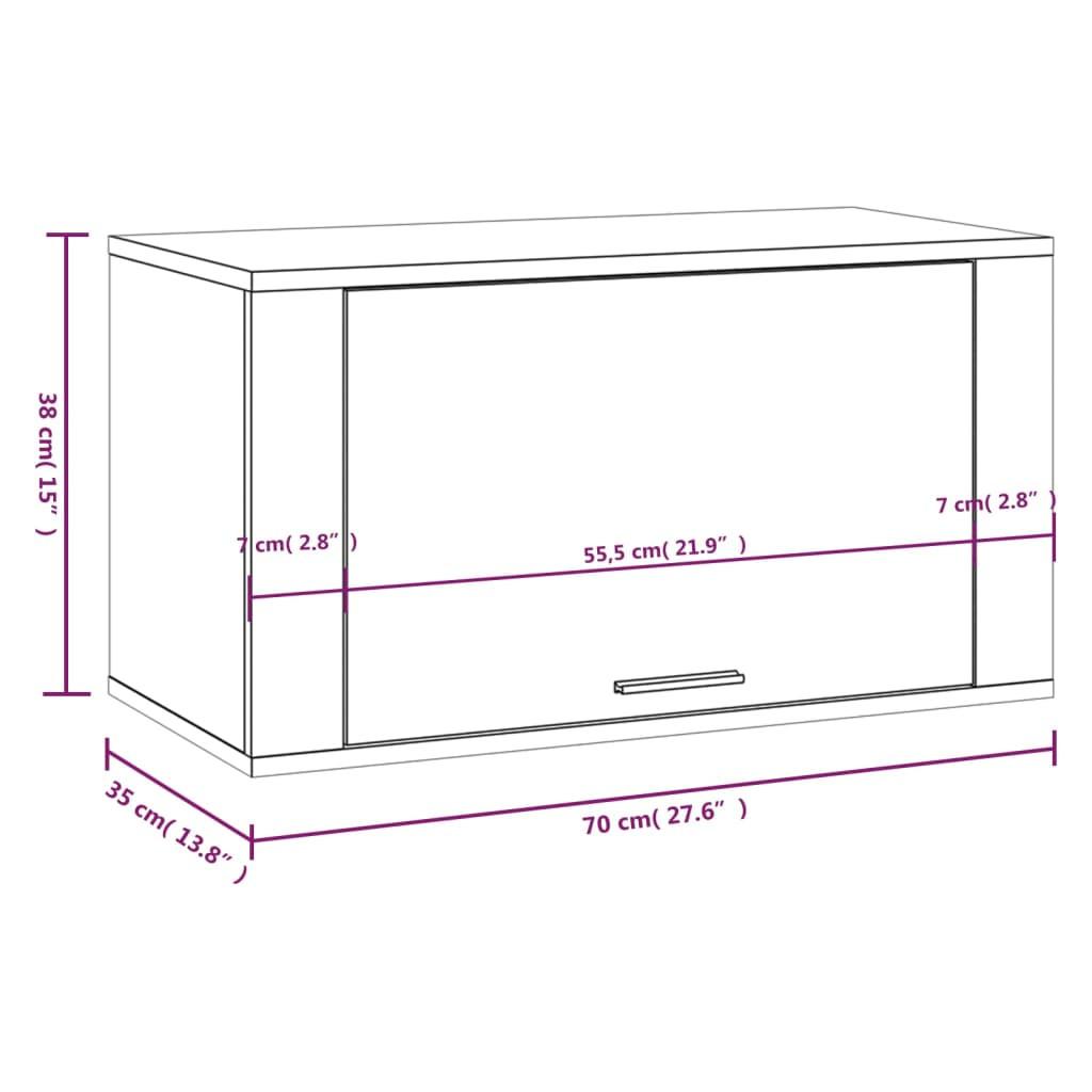 VidaXL Armoire à chaussures murale bois d'ingénierie  