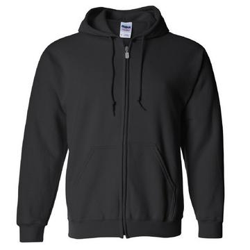 Mélange lourd Adulte Plein Zip Sweat à capuche Top