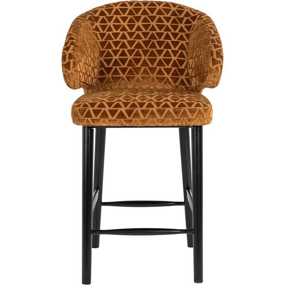 mutoni Thekenstuhl Indigo gold triangle  