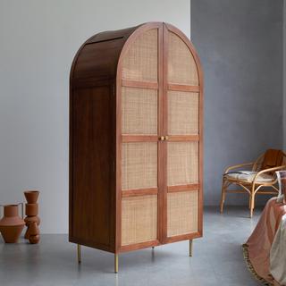 Tikamoon Armadio in olmo e impagliatura Lisbeth  