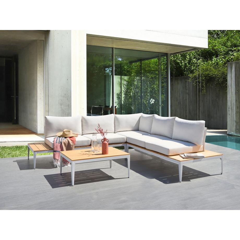 Beliani Set lounge pour jardin en Bois synthétique Moderne POSITANO  