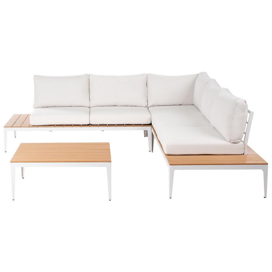 Beliani Set lounge pour jardin en Bois synthétique Moderne POSITANO  