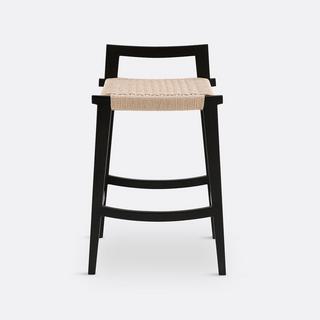 La Redoute Intérieurs Chaise de bar chêne et tressage Hokito  