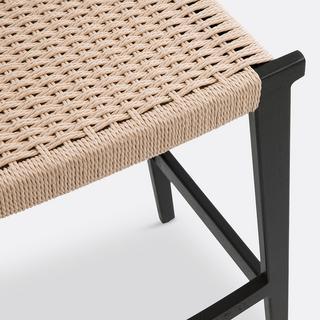 La Redoute Intérieurs Chaise de bar chêne et tressage Hokito  