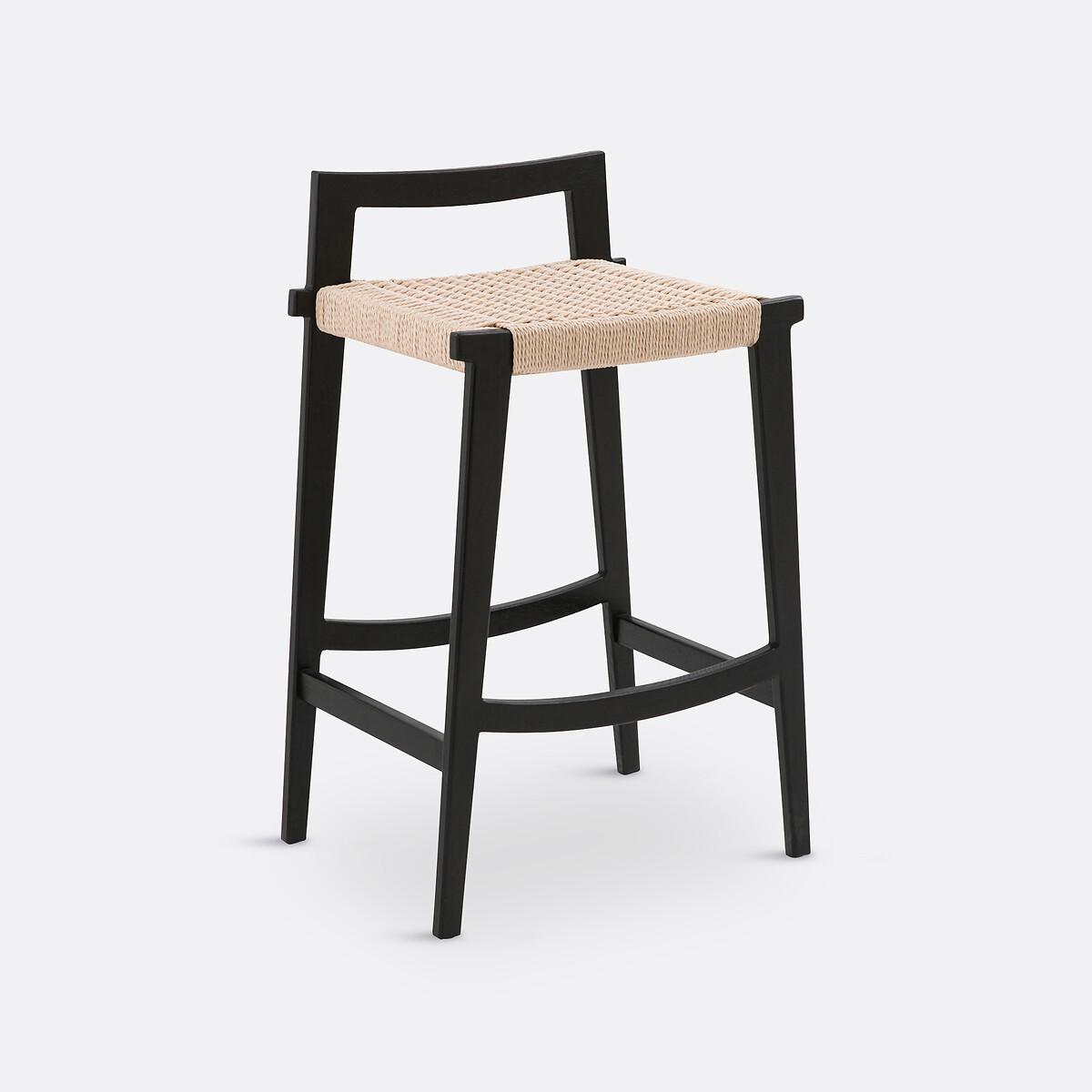 La Redoute Intérieurs Chaise de bar chêne et tressage Hokito  