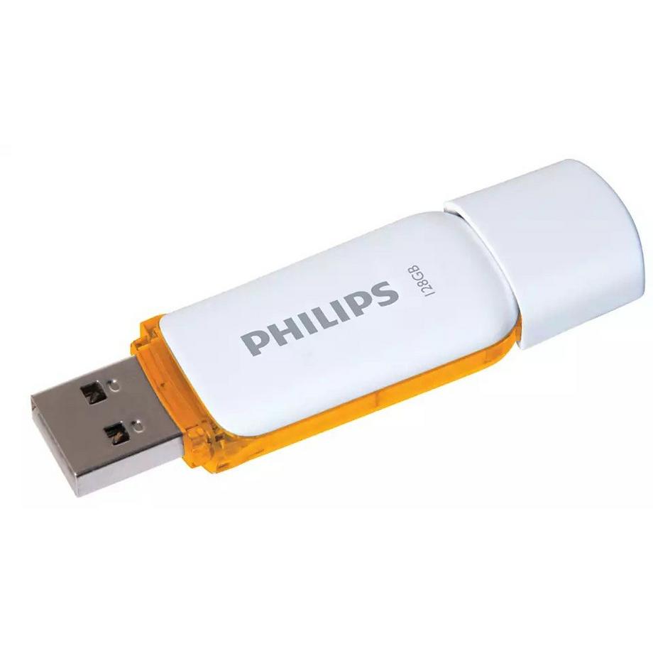 PHILIPS  USB 2.0-Stick Philips FM12FD75B00 Snow Edition 128 GB Weiß und Orange 