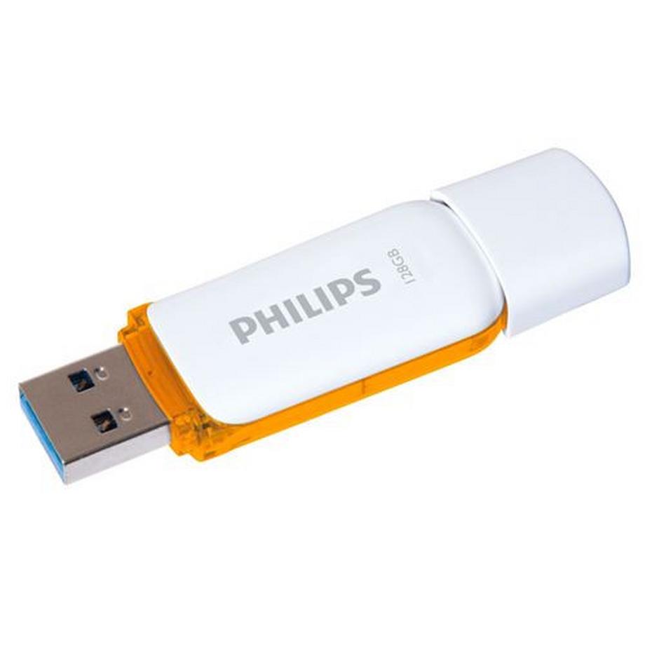 USB 2.0-Stick Philips FM12FD75B00 Snow Edition 128 GB Weiß und Orange