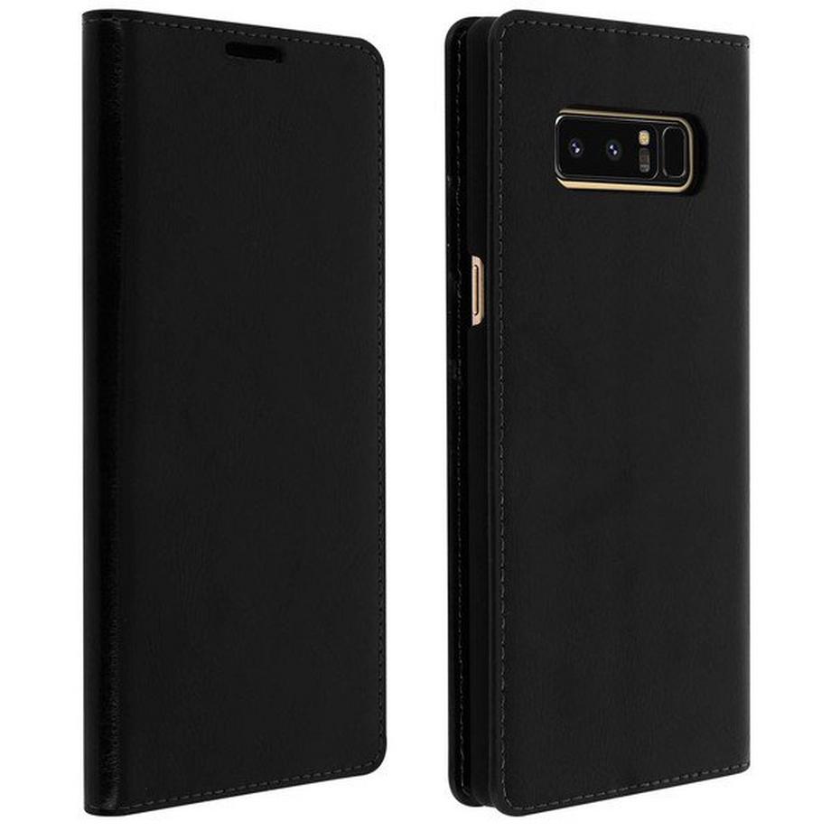 Avizar  Cover Echtleder Galaxy Note 8 Schwarz 