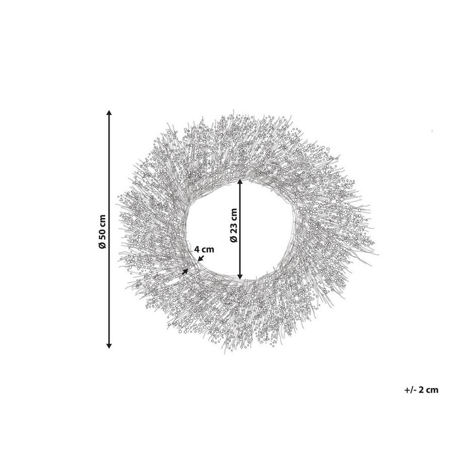 Beliani Couronne décorative en Matière synthétique Traditionnel GALLETAS  