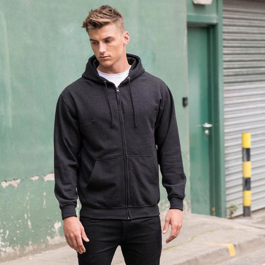 AWDis Felpa con cappuccio e cerniera intera  