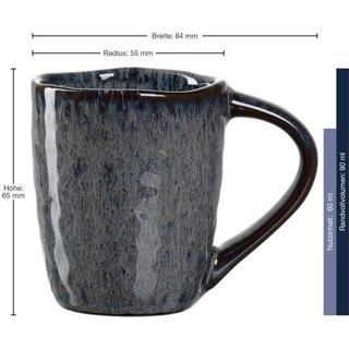 LEONARDO Tasse Matera 90ml Anthrazit 4tlg 4 Stück, HxD: 6x7cm, Vol: 90ml, Keramik  
