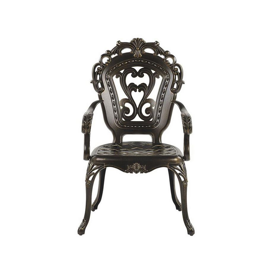 Beliani Gartentisch Set mit Schirm aus Aluminium Retro SAPRI  