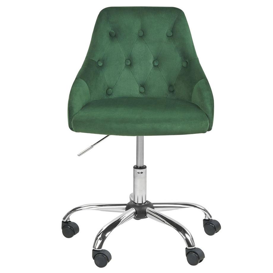 Beliani Chaise de bureau en Velours Glamour PARRISH  
