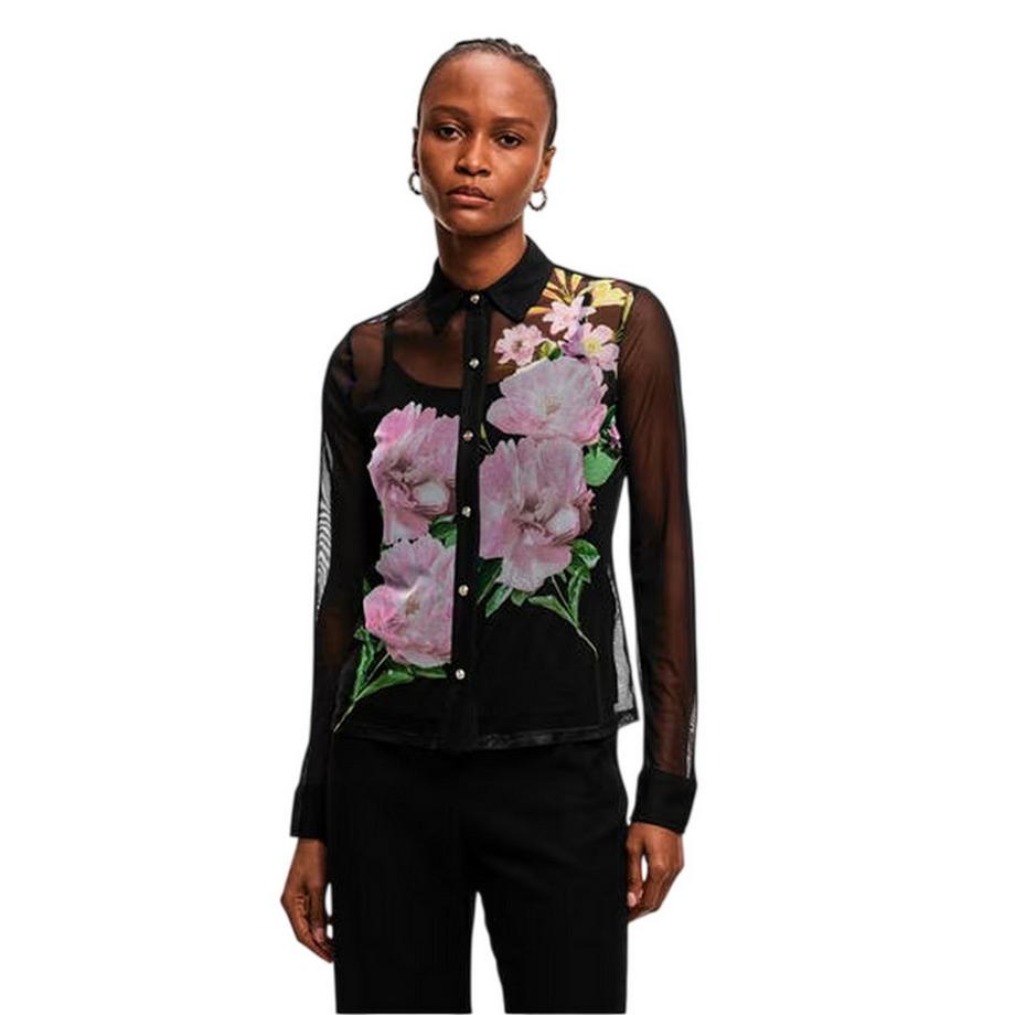 KARL LAGERFELD Chemise à motif floral en maille  