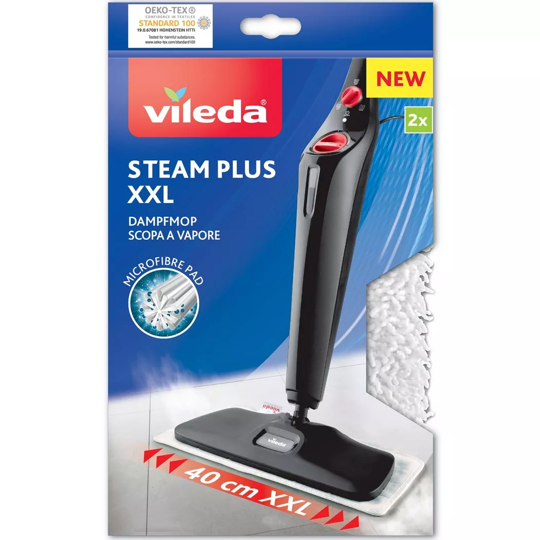 vileda – Steam XXL 3.0 Nachfüllpackung im 2er-Pack, Weiss