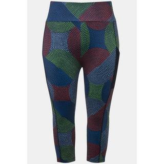 Ulla Popken Leggings Sportivi 3/4 Asciugatura Rapida Riciclati con Tasca  