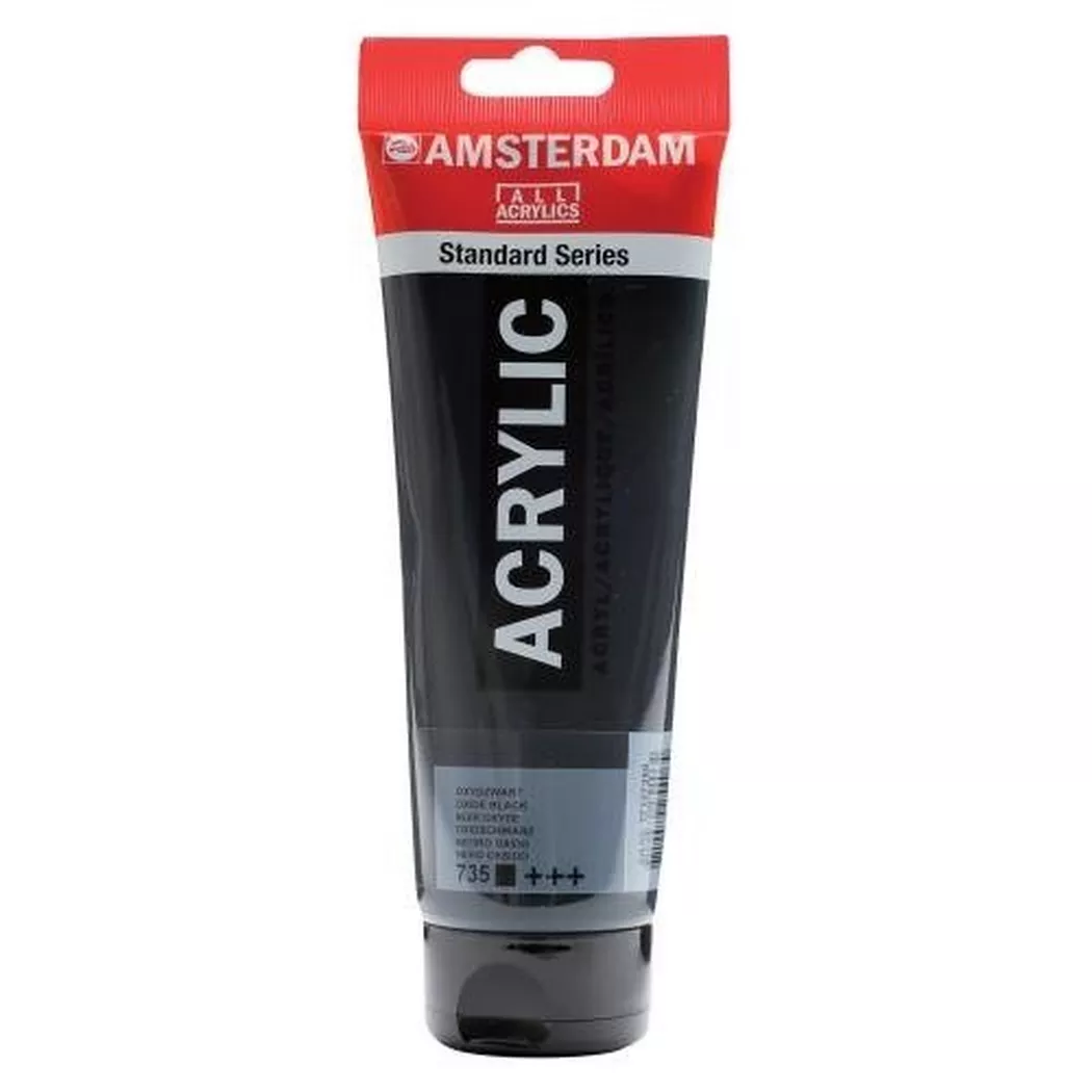 AMSTERDAM Peinture acrylique 250ml 17127350 ox.noir 735