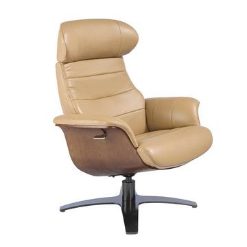 Fauteuil pivotant rembourré en cuir