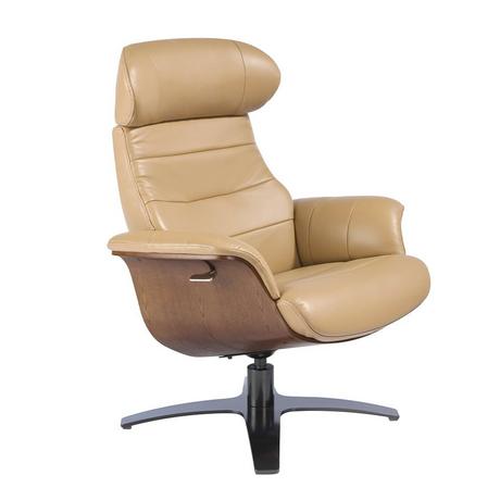 ANGEL CERDA Fauteuil pivotant rembourré en cuir  