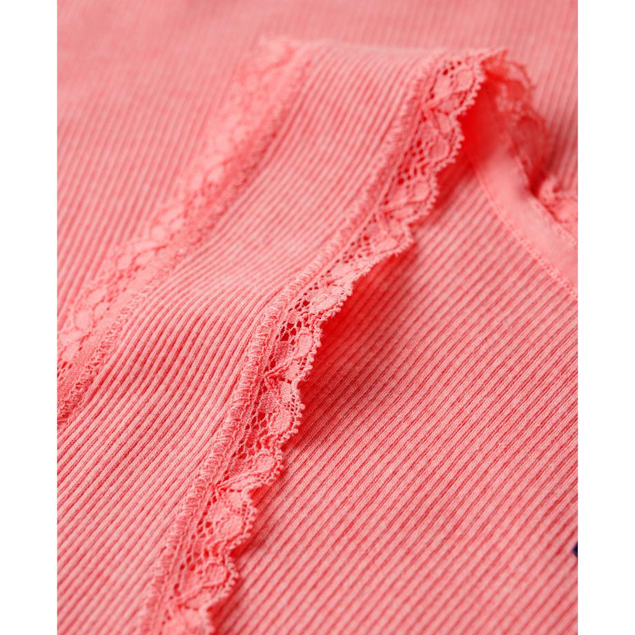 Superdry Débardeur Vintage Coton Bio à Liseré en Dentelle  