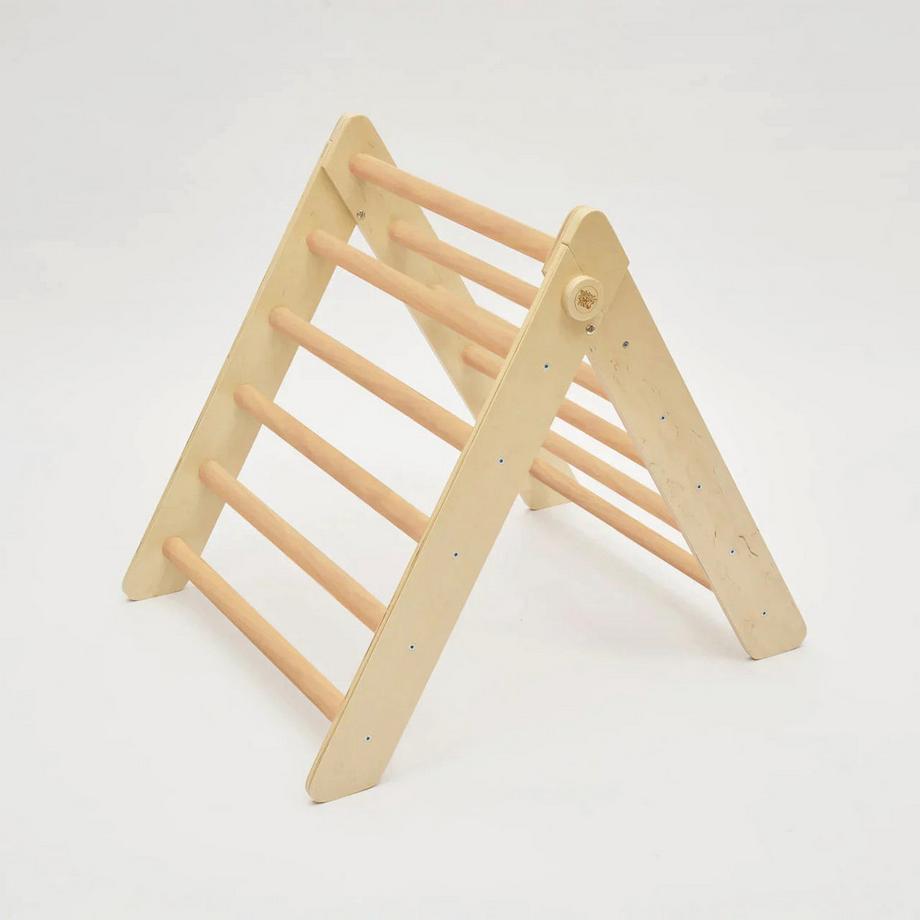 Montessori  Set - Pikler Dreieck mit Rutsche/Kletterleiter - beschichtungsfrei 