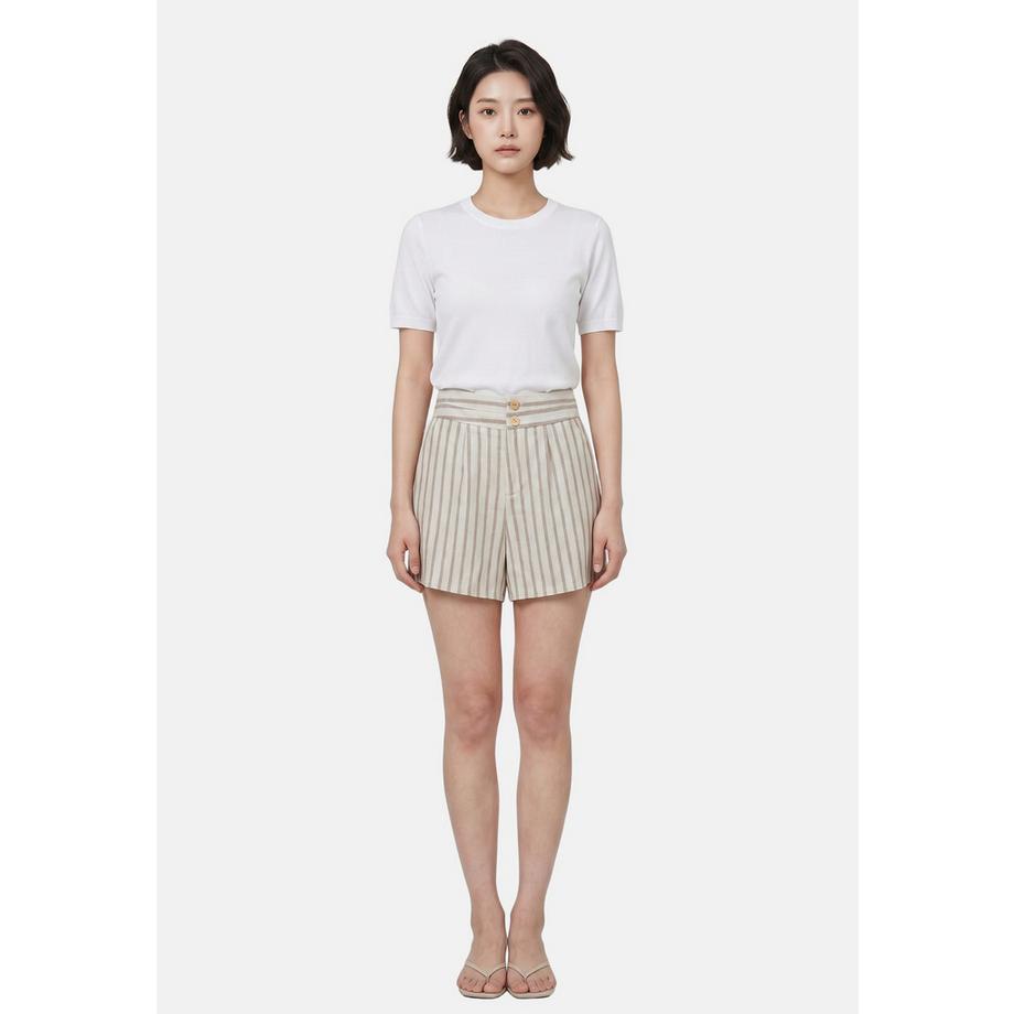 Roberta Rossi Gestreifte Shorts mit Hoher Taille  