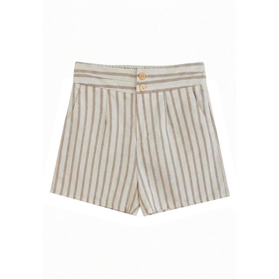 Roberta Rossi Gestreifte Shorts mit Hoher Taille  