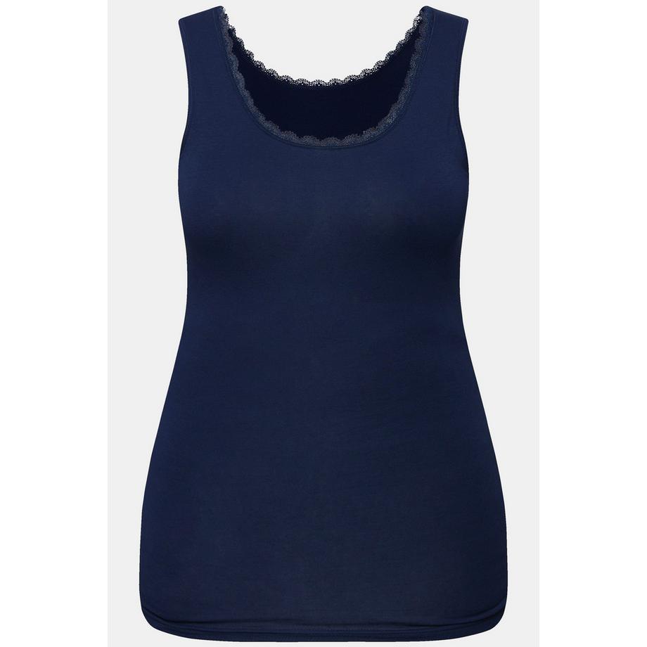 Ulla Popken Maillot de corps Dentelle Décolleté Rond  