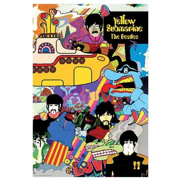Poster - Gerollt und mit Folie versehen - The Beatles - Yellow Submarine