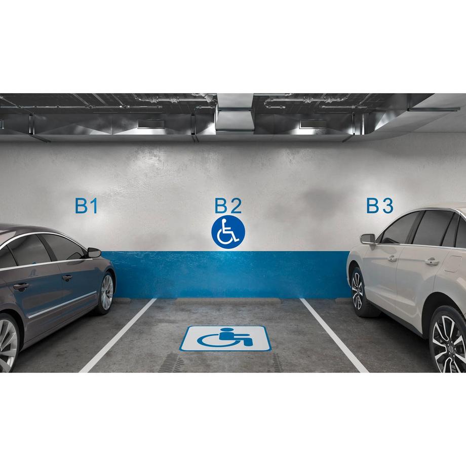 Exacompta Panneau polypropylène non adhésif Parking réservé handicapé 30 cm  
