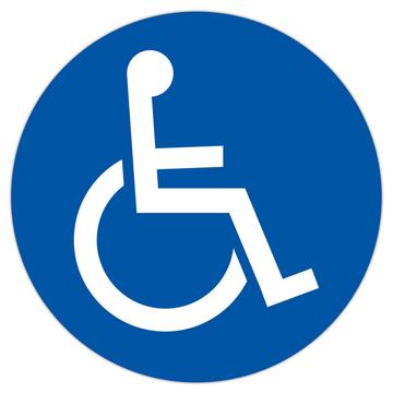 Panneau polypropylène non adhésif Parking réservé handicapé 30 cm