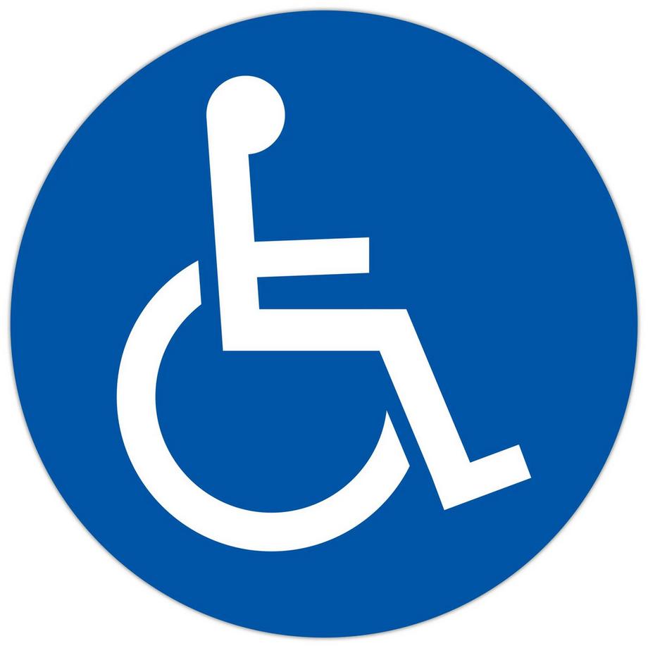 Panneau polypropylène non adhésif Parking réservé handicapé 30 cm