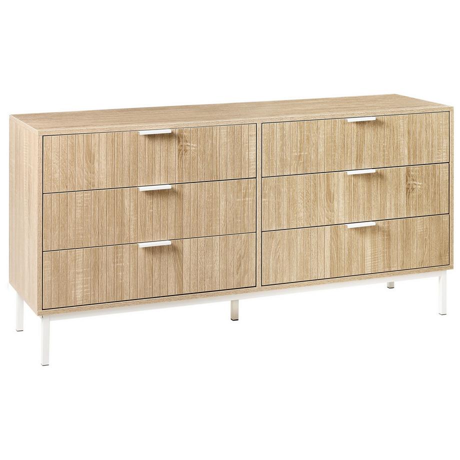 Kommode mit 6 Schubladen aus MDF-Platte Modern ROYALLA