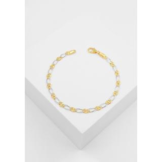 MUAU Schmuck  Bracelet Fantasie Bicolor Gelbgold-/Weissgold 750, 3.9mm, 21cm 