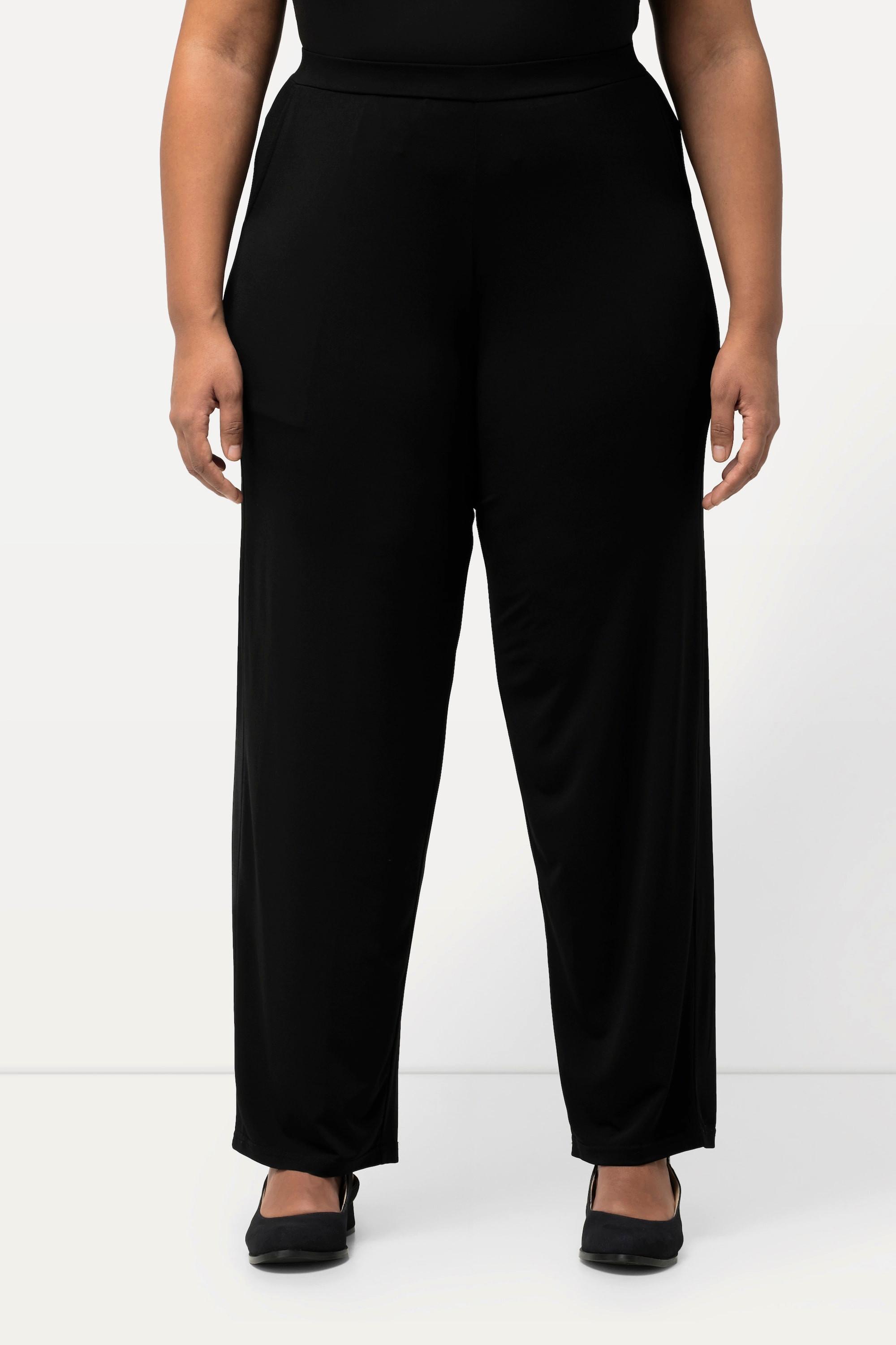 Ulla Popken  Pantalon en jersey, coupe Relaxed Fit avec taille élastique 