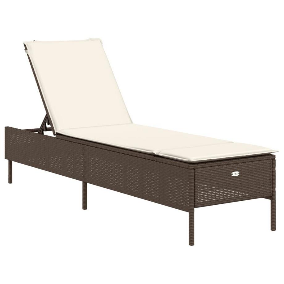 VidaXL Chaise longue rotin synthétique  