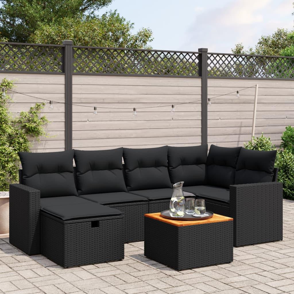 VidaXL set divano da giardino Polirattan  