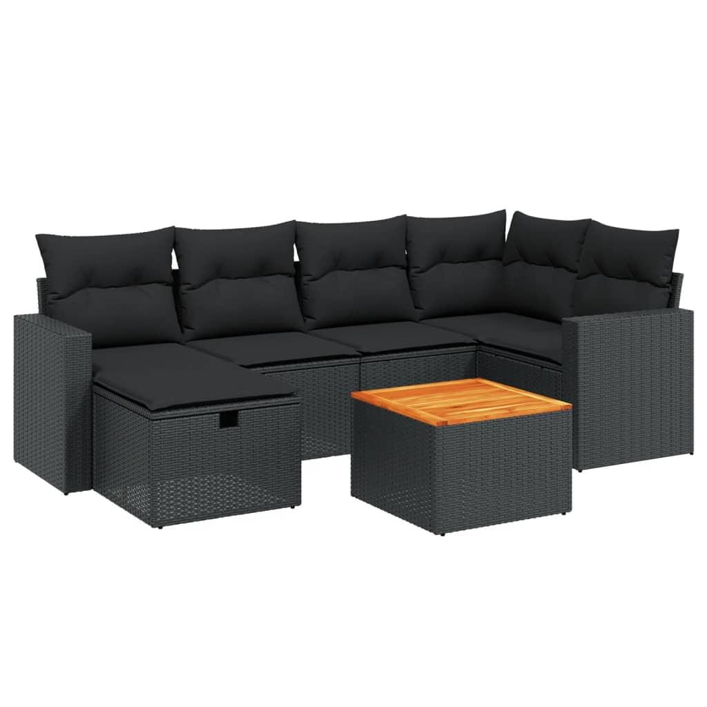 VidaXL set divano da giardino Polirattan  