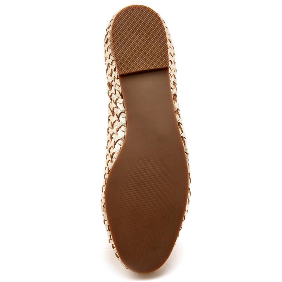 Pédiconfort Geflochtene Lederballerinas  