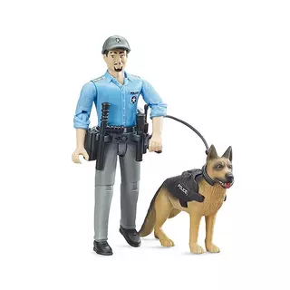 bruder  Polizist mit Hund 