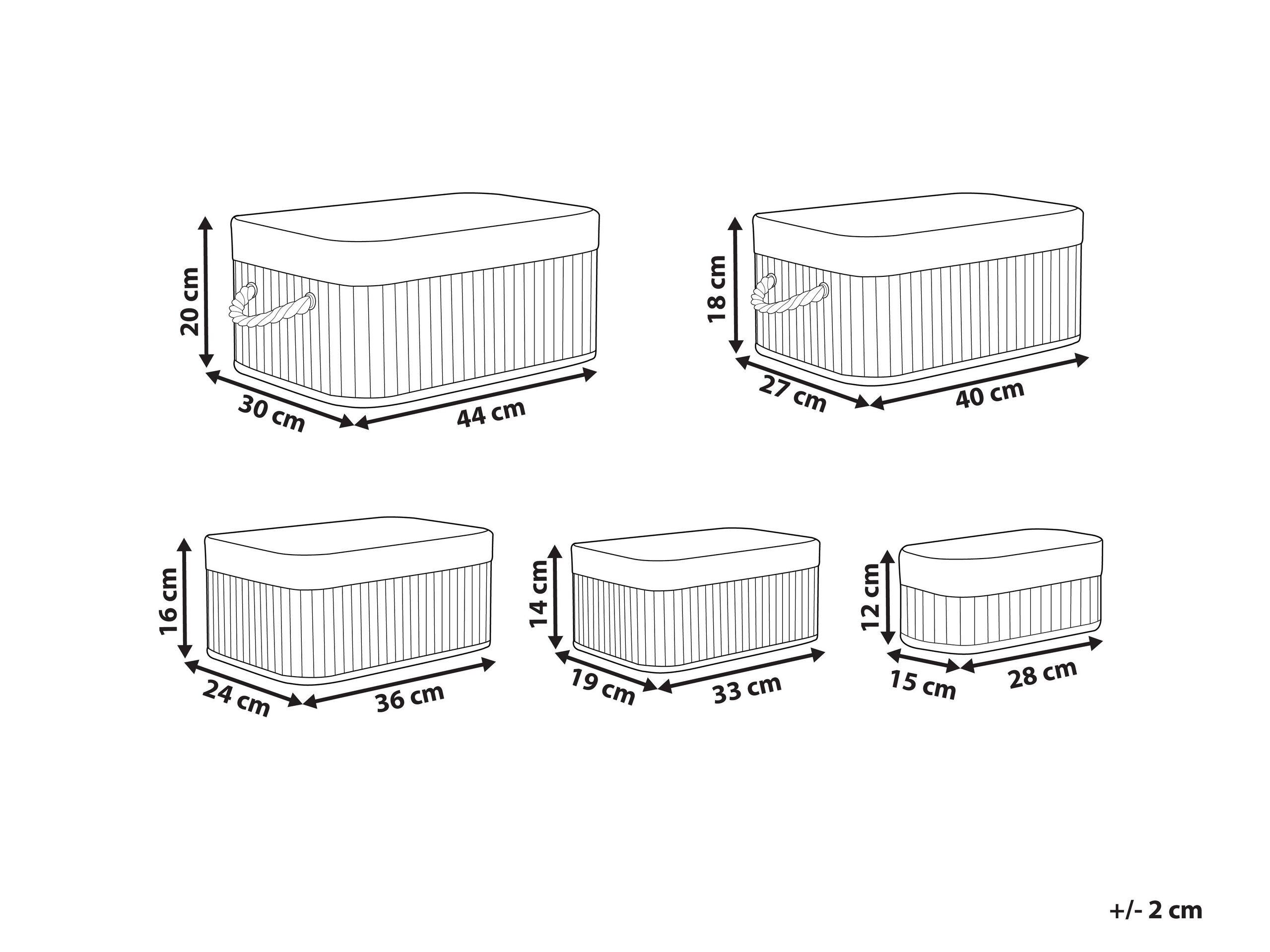 Beliani Korb en Legno di bambù Boho TALPE  