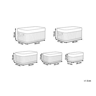 Beliani Korb en Legno di bambù Boho TALPE  