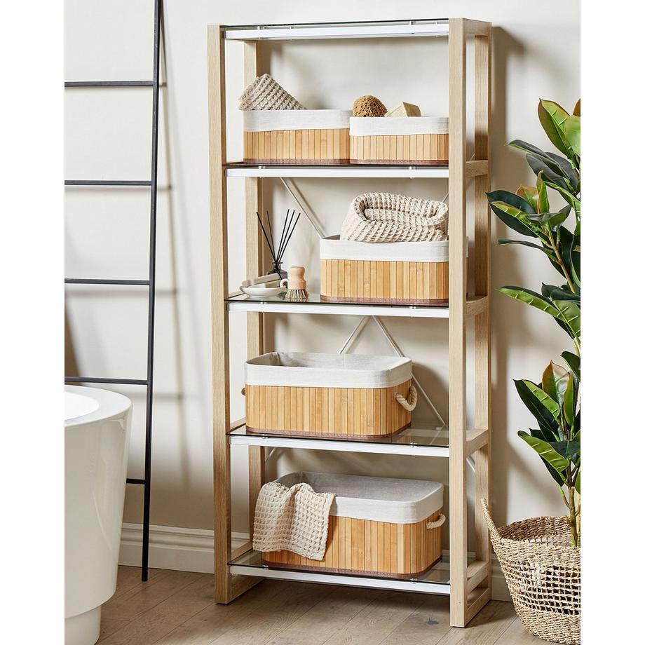 Beliani Korb aus Bambusholz Boho TALPE  