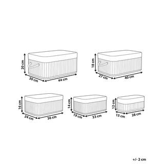 Beliani Korb en Legno di bambù Boho TALPE  