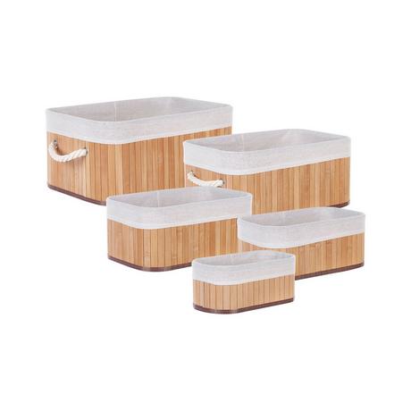 Beliani Korb en Legno di bambù Boho TALPE  